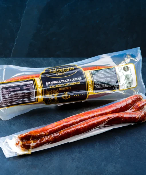 Cabanossy ölkorv, producerad av Eldsberga Chark